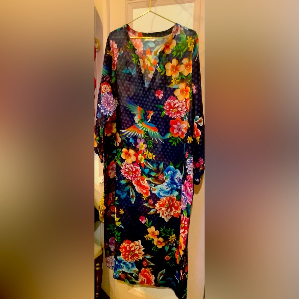 Johnny Was Ocean Dreamer Midi Dress/Cover Up Like New